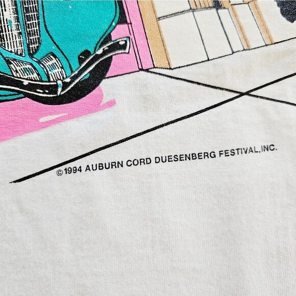 Vintage Auburn Cord Duesenberg Car Museum 1994 Festival Graphic Tee T-Shirt XL - Picture 5 of 11